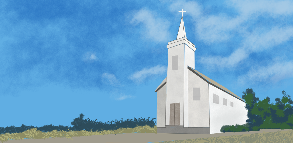 Illustration of a country church