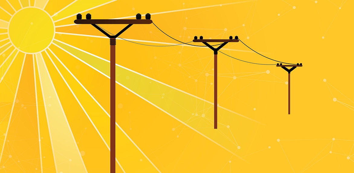Illustration of power lines