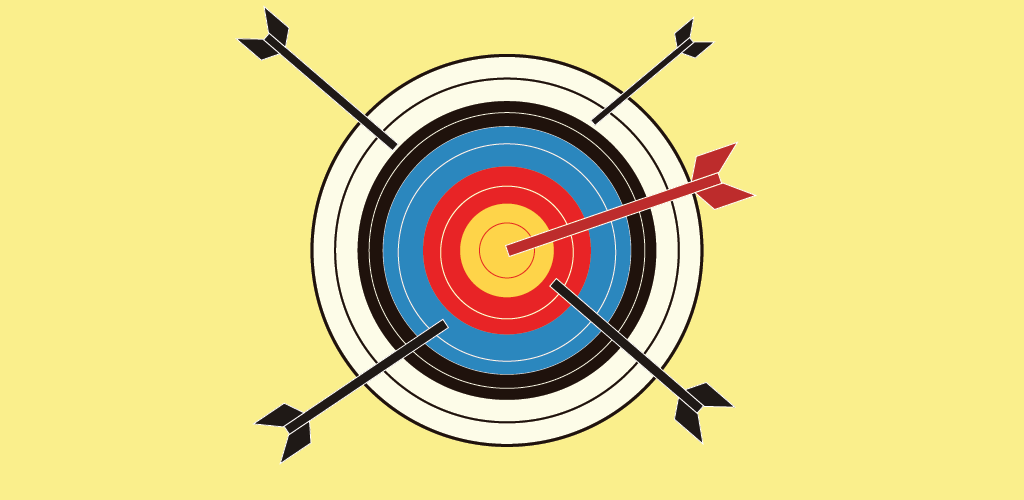 Illustration of arrows in a target