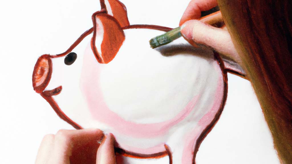 Painting a piggy bank