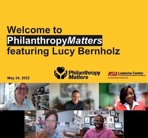 PhilanthropyMatters Webinar, featuring Lucy Bernholz