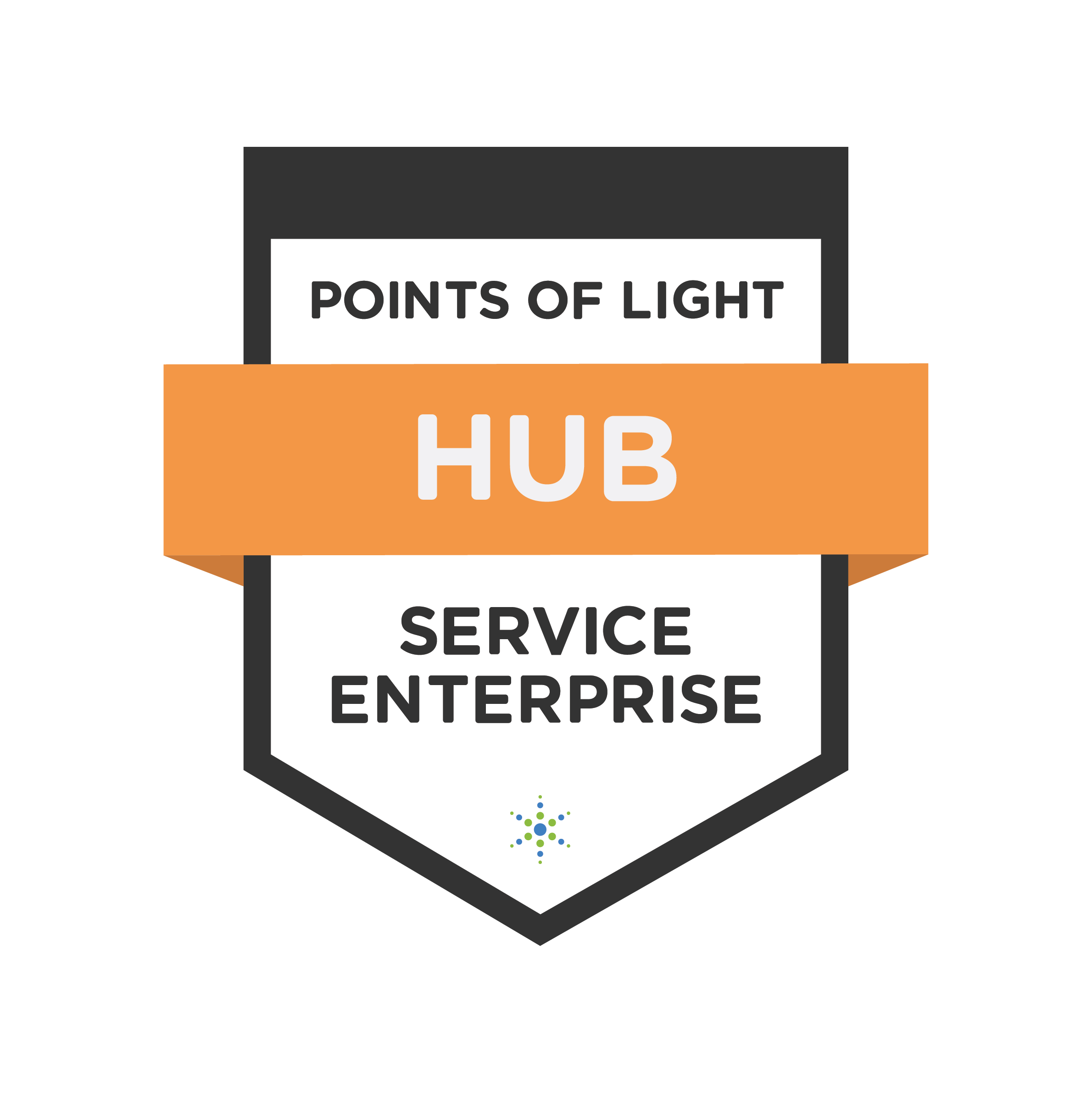 Logo for "Hub: Points of Light, Service Enterprise"