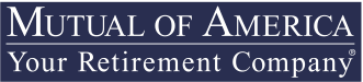 Logo for Mutual of America retirement company.