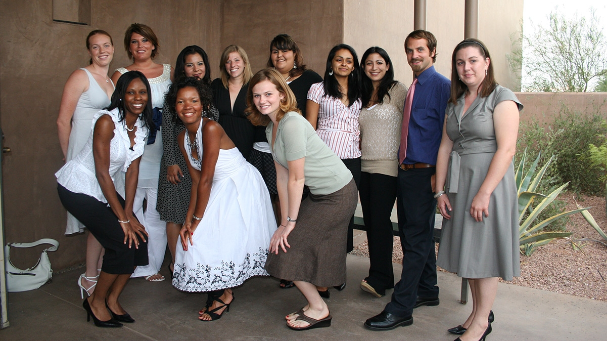 The inaugural cohort of Public Allies Arizona graduates pose for a photo.