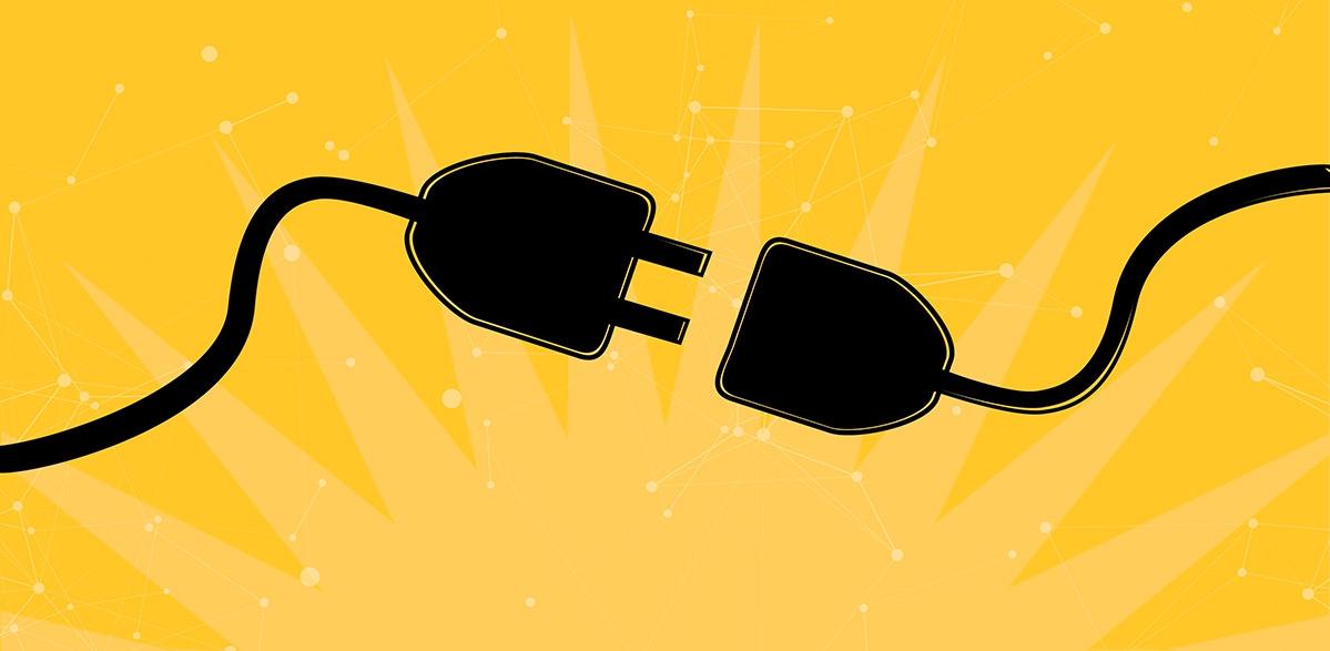 Illustration of power and extension cord